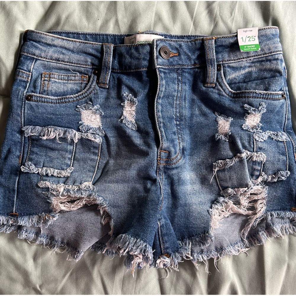 Distressed Jean Shorts